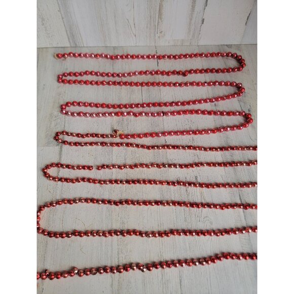 Unique long red mercury beaded Garland glass Xmas decor - Picture 12 of 13